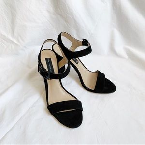 Steve Madden Eisla Heels in Black Nubuck